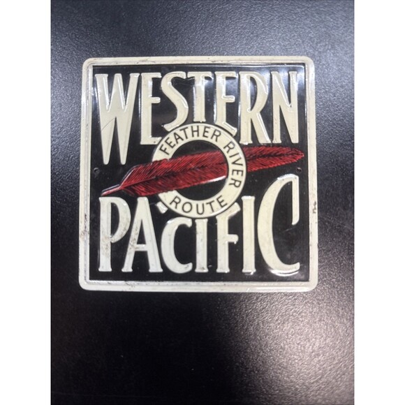 Railroad Tin Sign Nickel Plate Road, Western Pacific, and Grand Trunk Western - Picture 2 of 5